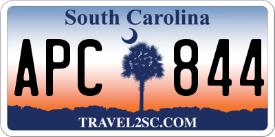 SC license plate APC844