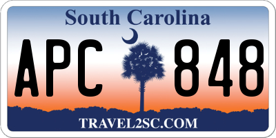 SC license plate APC848