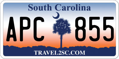 SC license plate APC855