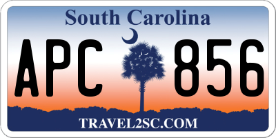 SC license plate APC856