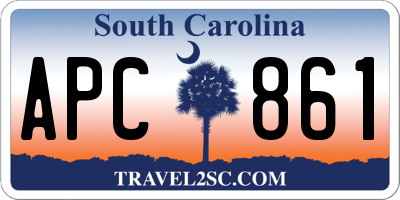 SC license plate APC861