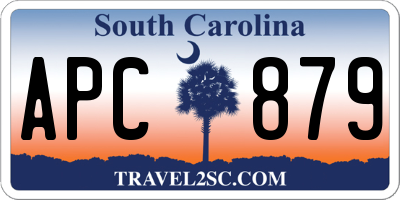 SC license plate APC879