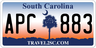 SC license plate APC883