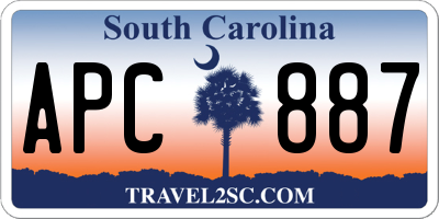 SC license plate APC887