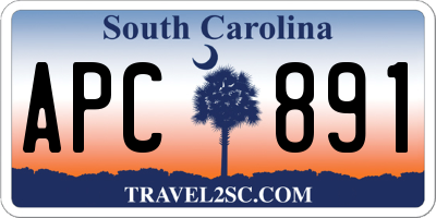 SC license plate APC891