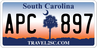 SC license plate APC897