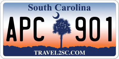 SC license plate APC901