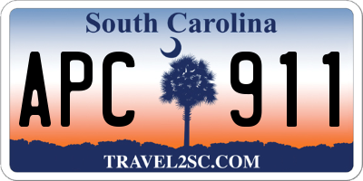 SC license plate APC911