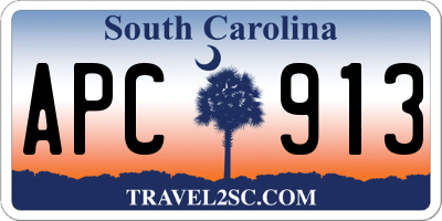 SC license plate APC913