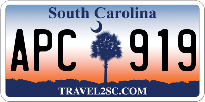 SC license plate APC919