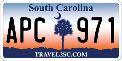 SC license plate APC971