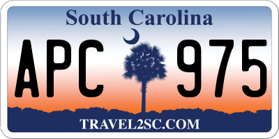 SC license plate APC975