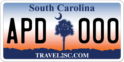 SC license plate APD000