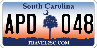 SC license plate APD048