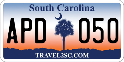 SC license plate APD050