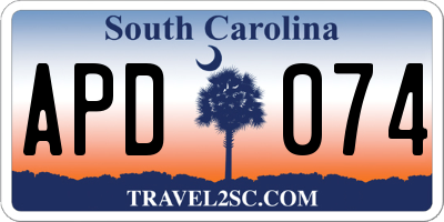 SC license plate APD074
