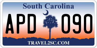 SC license plate APD090