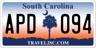 SC license plate APD094
