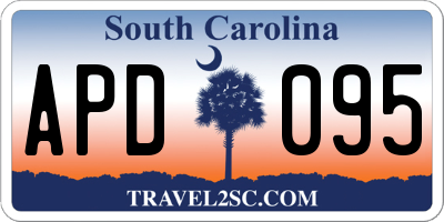 SC license plate APD095
