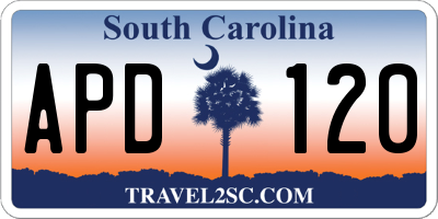 SC license plate APD120