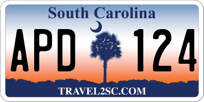 SC license plate APD124