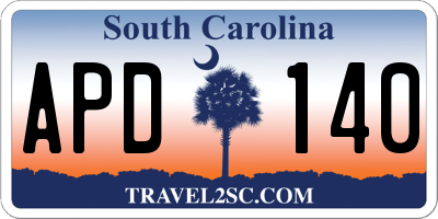 SC license plate APD140