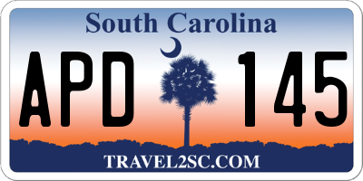 SC license plate APD145