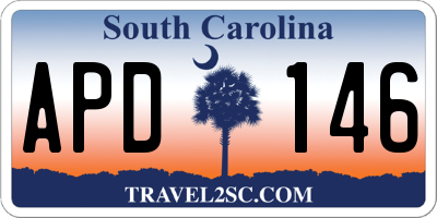 SC license plate APD146
