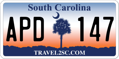 SC license plate APD147