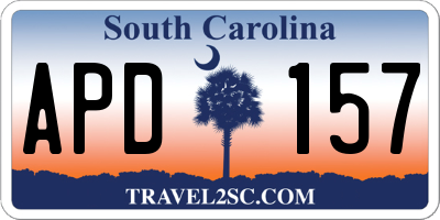 SC license plate APD157
