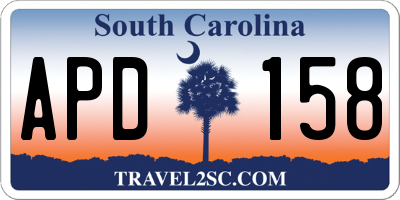 SC license plate APD158