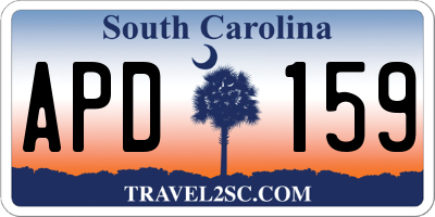 SC license plate APD159