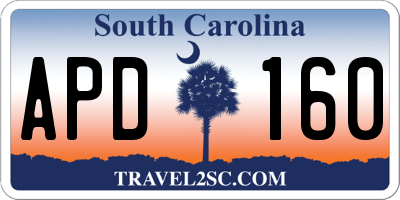 SC license plate APD160