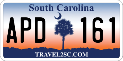 SC license plate APD161