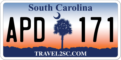 SC license plate APD171
