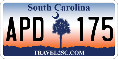 SC license plate APD175