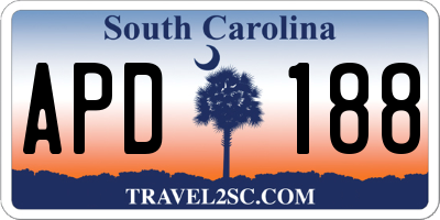 SC license plate APD188
