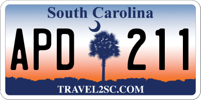 SC license plate APD211