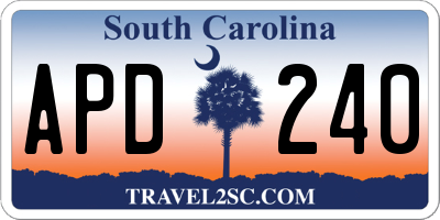 SC license plate APD240