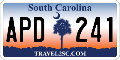SC license plate APD241
