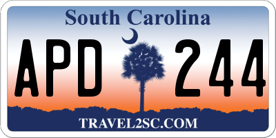 SC license plate APD244