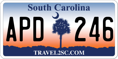 SC license plate APD246
