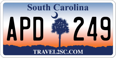 SC license plate APD249
