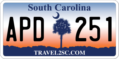 SC license plate APD251