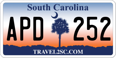 SC license plate APD252
