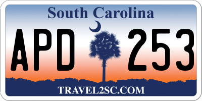 SC license plate APD253