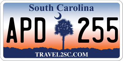 SC license plate APD255