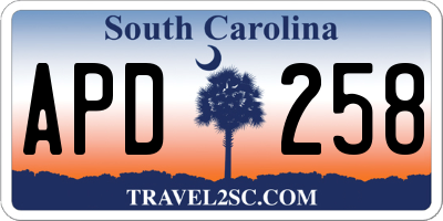 SC license plate APD258