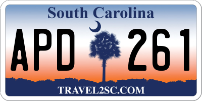 SC license plate APD261