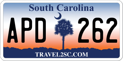 SC license plate APD262